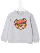 Moschino Kids Teddy Bear Sweatshirt, Toddler Boy's, Size: 2 Yrs, Grey