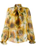Dolce & Gabbana Sunflower Print Blouse - Yellow