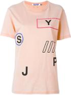 Steve J & Yoni P Print Details T-shirt, Women's, Size: M, Pink/purple, Cotton