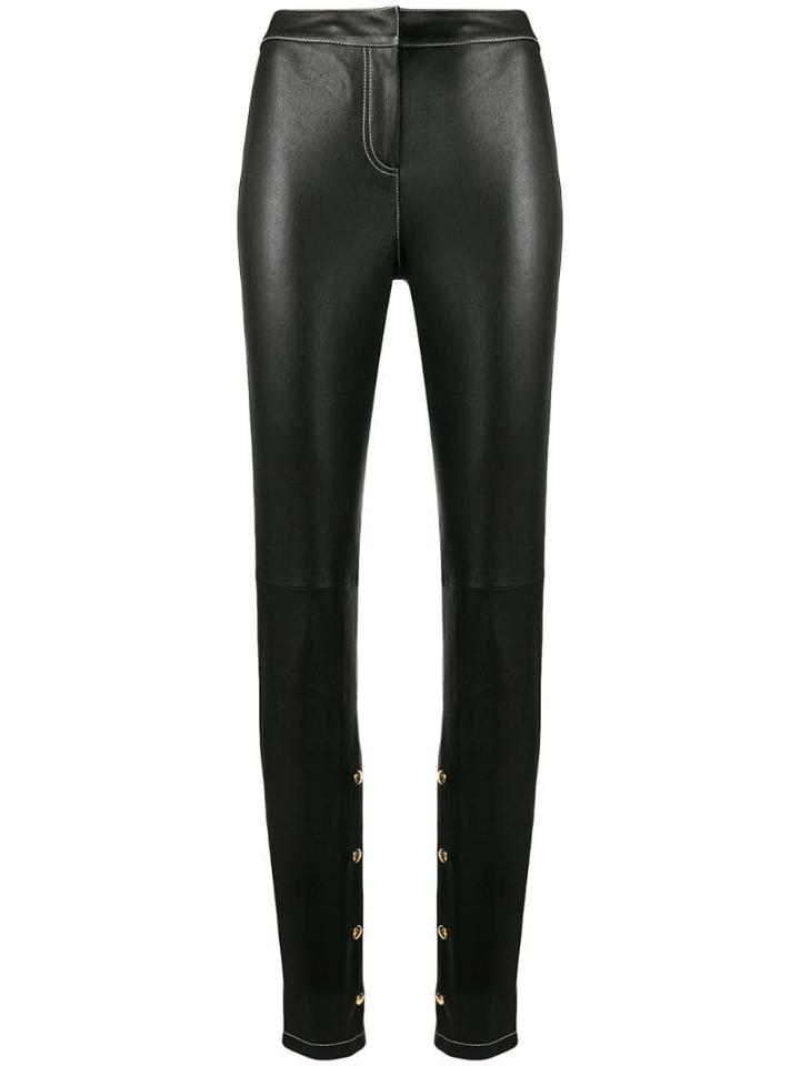 Loewe Skinny Lambskin Trousers - Black