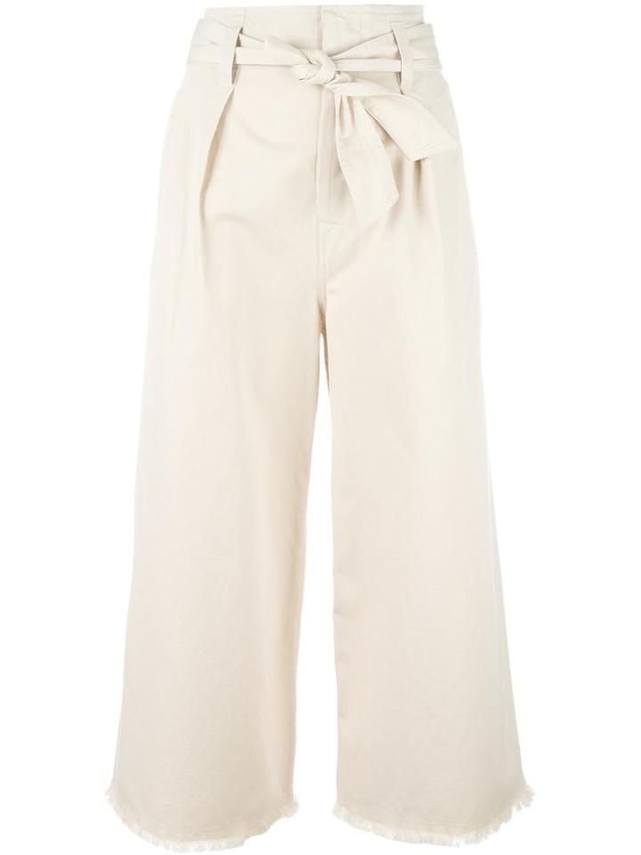 Isabel Marant Étoile Tie Waist Trousers, Women's, Size: 40, Nude/neutrals, Cotton