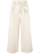 Isabel Marant Étoile Tie Waist Trousers, Women's, Size: 40, Nude/neutrals, Cotton