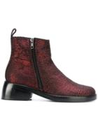 Ann Demeulemeester Double Zip Boots - Red