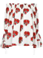 Alexander Mcqueen Poppy Print Blouse, Women's, Size: 40, White, Cotton/viscose