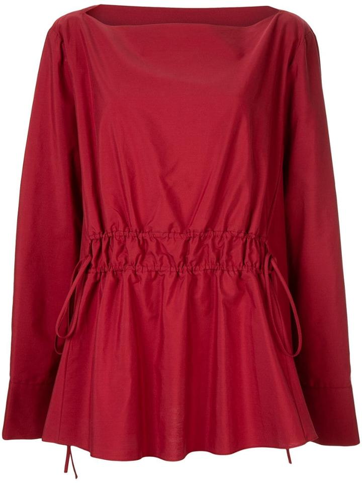 Marni Boat Neck Blouse - Red