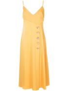 Christopher Esber Sleeveless Buttoned Dress - Yellow & Orange