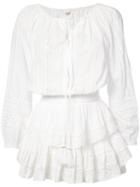 Love Shack Fancy - Crochet & Lace Mini Dress - Women - Cotton - L, White, Cotton