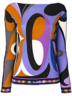 Emilio Pucci - Printed Top - Women - Silk/rayon - 40, Blue, Silk/rayon