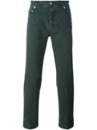 Kiton Slim-fit Jeans, Men's, Size: 31, Green, Cotton/spandex/elastane/wool