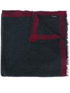 Faliero Sarti Striped Trim Scarf, Women's, Grey, Silk/virgin Wool