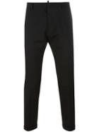 Dsquared2 Cropped Trousers, Men's, Size: 50, Black, Spandex/elastane/virgin Wool