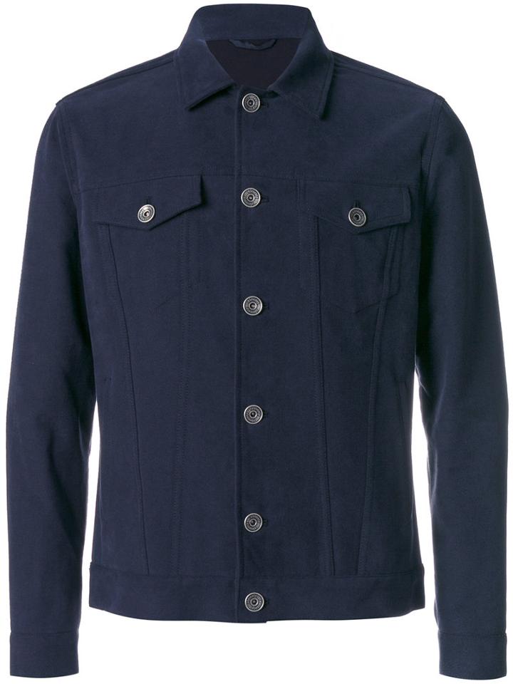 Eleventy - Classic Collar Jacket - Men - Cotton - 48, Blue, Cotton