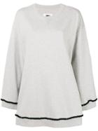 Mm6 Maison Margiela Contrast Pompom Jumper - Grey