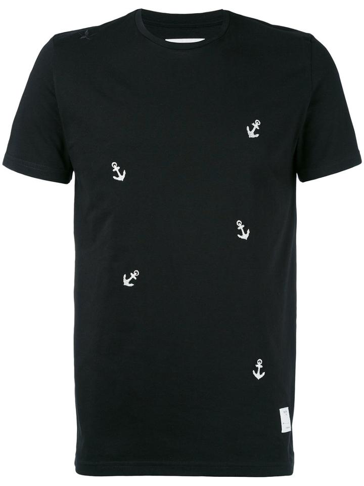 The Editor - Embroidered Anchor T-shirt - Men - Cotton - S, Black, Cotton