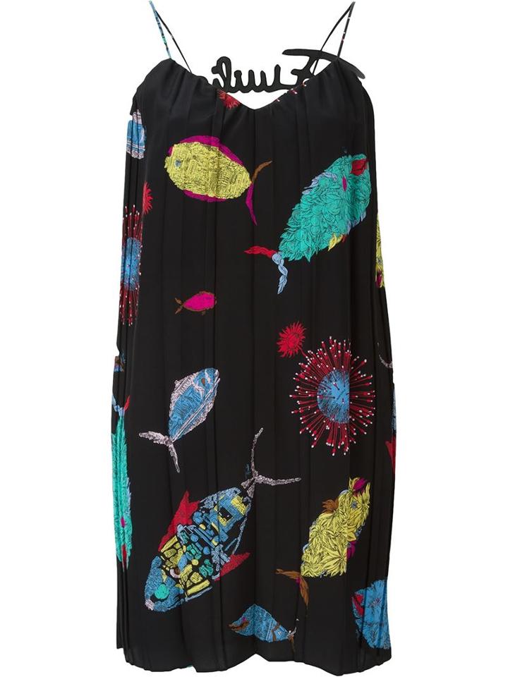 Emilio Pucci Printed Slip Dress, Women's, Size: 38, Black, Silk
