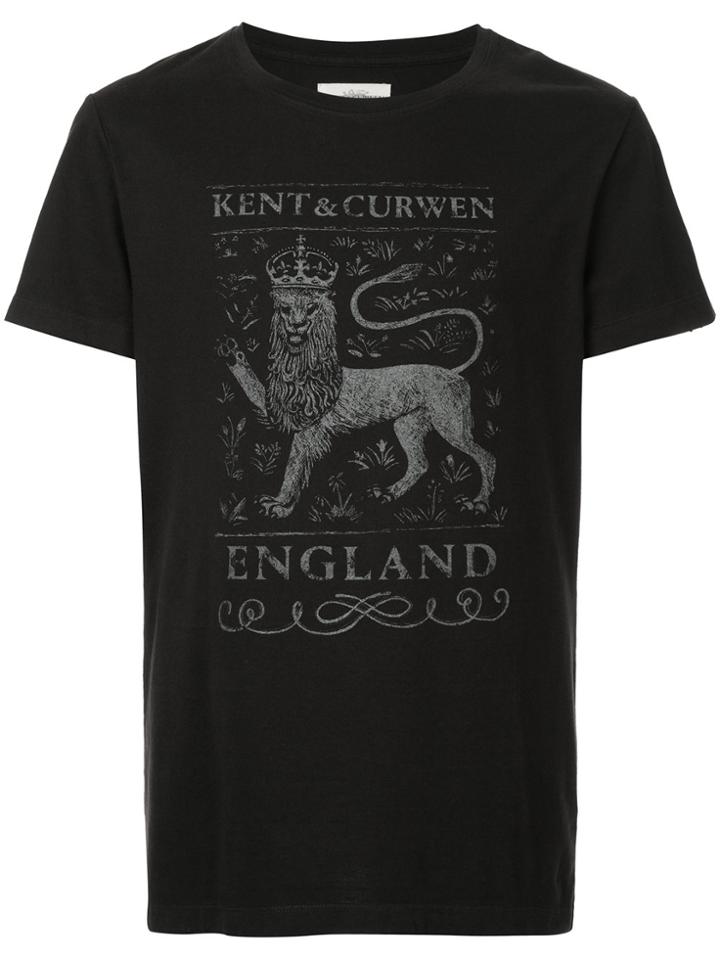 Kent & Curwen English Lion Motif T-shirt - Black