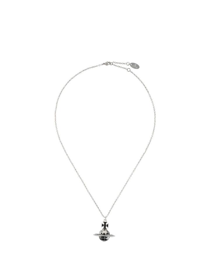 Vivienne Westwood Logo Pendant Necklace - Grey