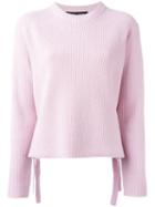 Proenza Schouler Side Tie Jumper, Women's, Size: Medium, Pink/purple, Cashmere/wool