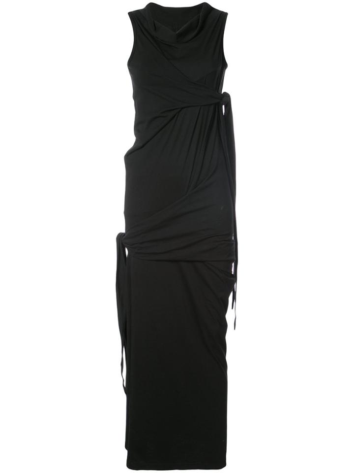 Rick Owens Drkshdw Knotted Tie Waist Dress - Black