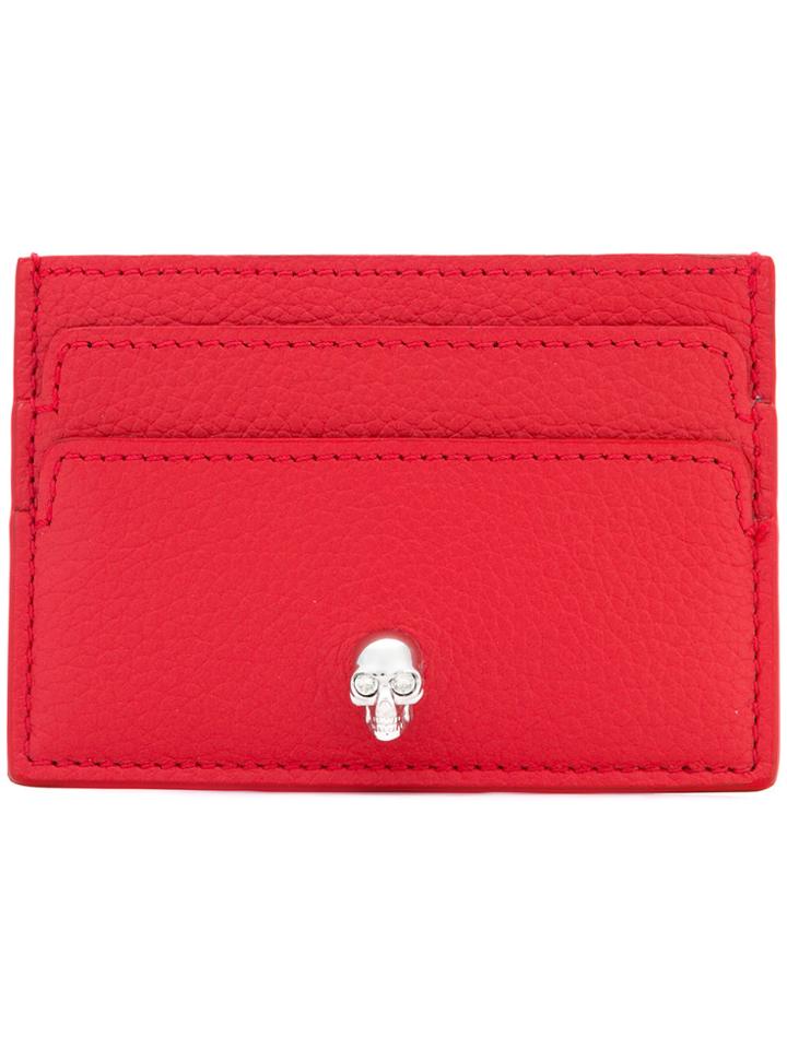 Alexander Mcqueen Skull Card Holder - Red