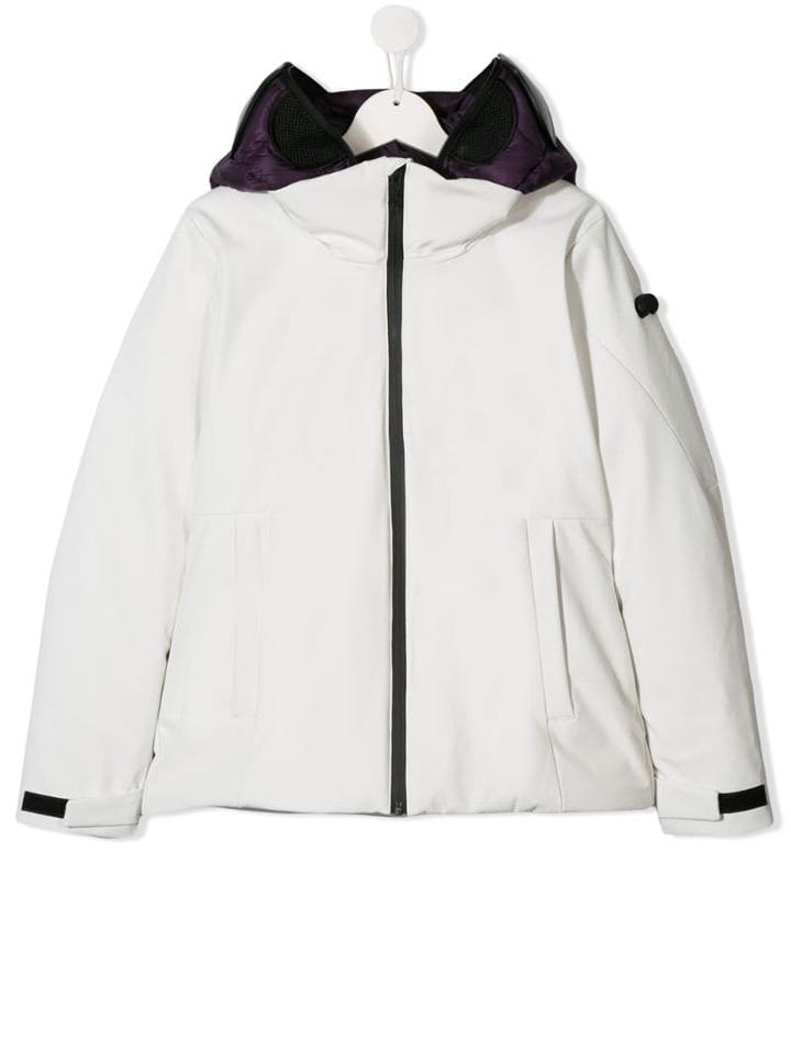 Ai Riders On The Storm Kids Teen Contrasting Hood Jacket - White