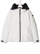 Ai Riders On The Storm Kids Teen Contrasting Hood Jacket - White