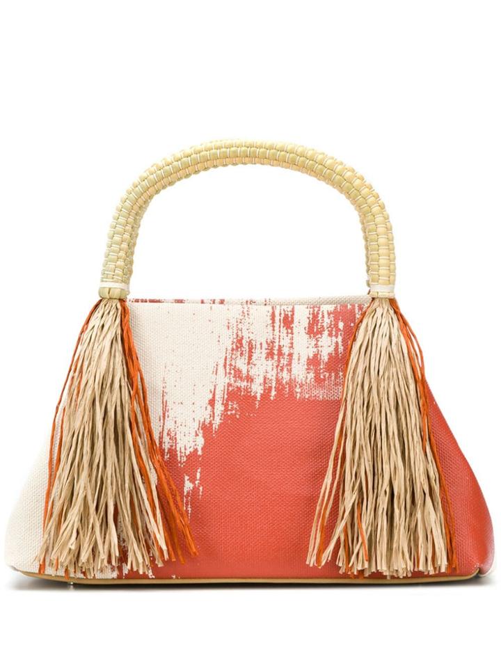 Issey Miyake Tasseled Tote - Red