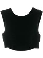 Comme Des Garçons Pre-owned Lace-up Velvet Top - Black