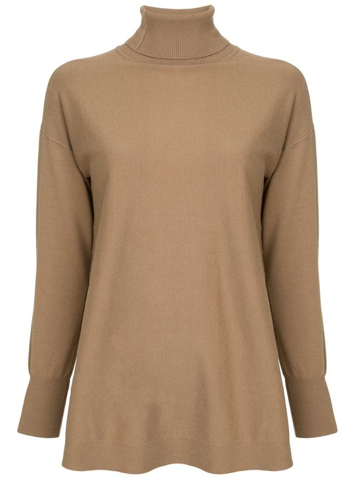 Le Ciel Bleu Roll Neck Jersey - Brown