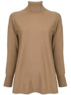 Le Ciel Bleu Roll Neck Jersey - Brown