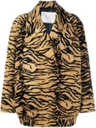 Adam Lippes Tiger Print Jacket - Brown