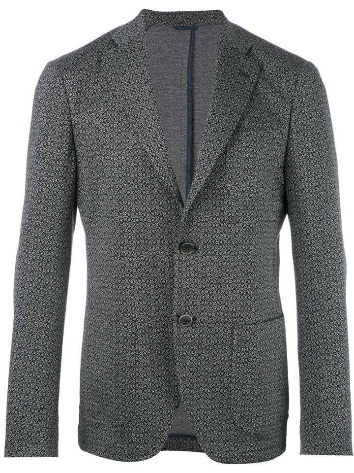 Etro Two Button Blazer, Size: 46, Grey, Cotton/silk/cupro