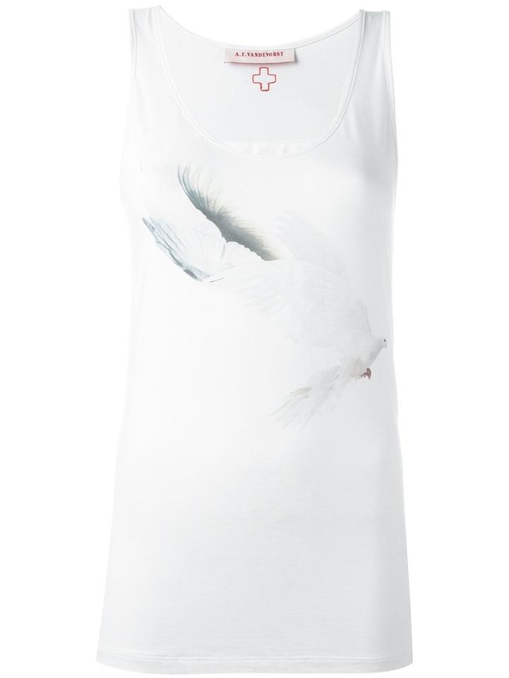 A.f.vandevorst 'foil' Tank Top, Size: 38, White, Viscose/spandex/elastane