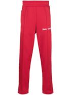 Palm Angels Side Stripe Joggers - Red