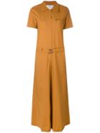 Maison Margiela - Shirt Jumpsuit - Women - Cotton/polyamide/polyurethane - 42, Brown, Cotton/polyamide/polyurethane
