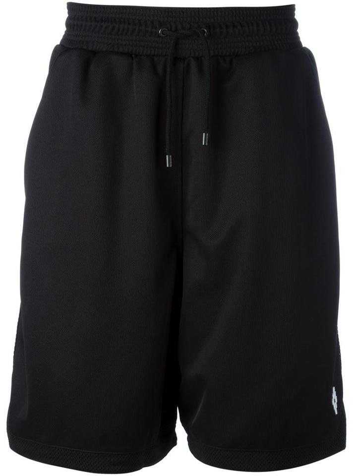 Marcelo Burlon County Of Milan Drawstring Shorts, Men's, Size: Large, Black, Polyester/polyamide/viscose