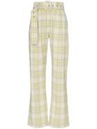 Matériel High-waisted Checked Trousers - Grey