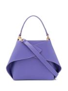 Giaquinto Leather Wrap Detail Tote - Purple