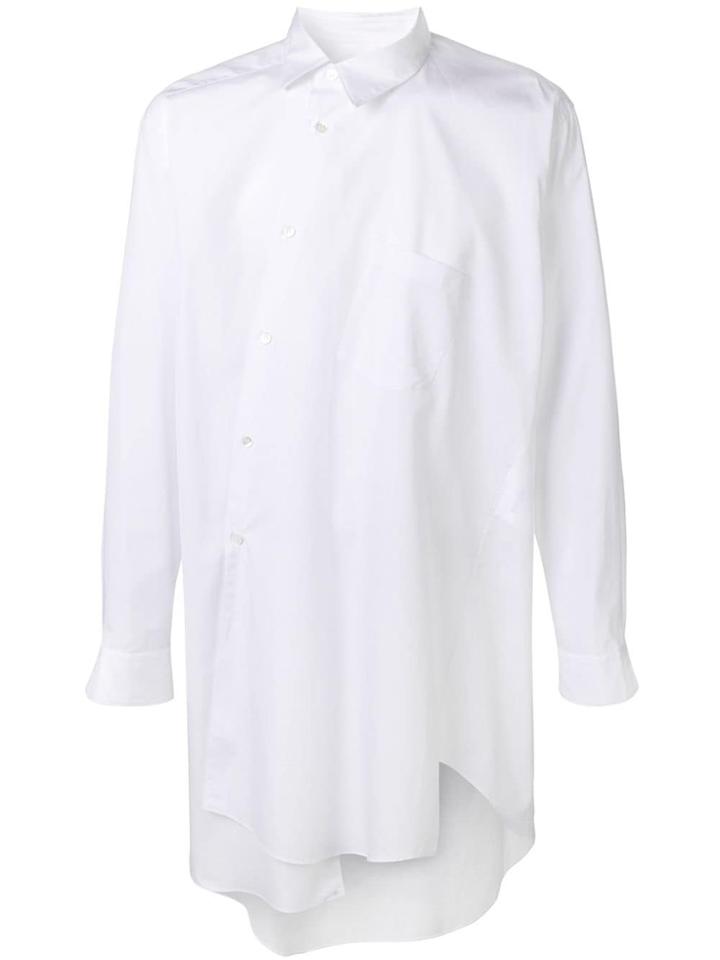 Comme Des Garçons Homme Plus Asymmetric Longline Shirt - White