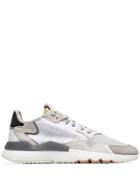 Adidas White Nite Jogger Suede And Leather Low-top Sneakers