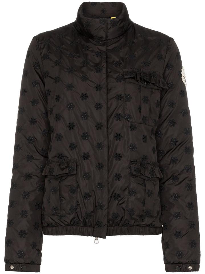 Moncler Genius X Simone Rocha Hillary Floral-embroidered Jacket -