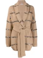 Brunello Cucinelli Sequin Stripes Cardigan - Neutrals
