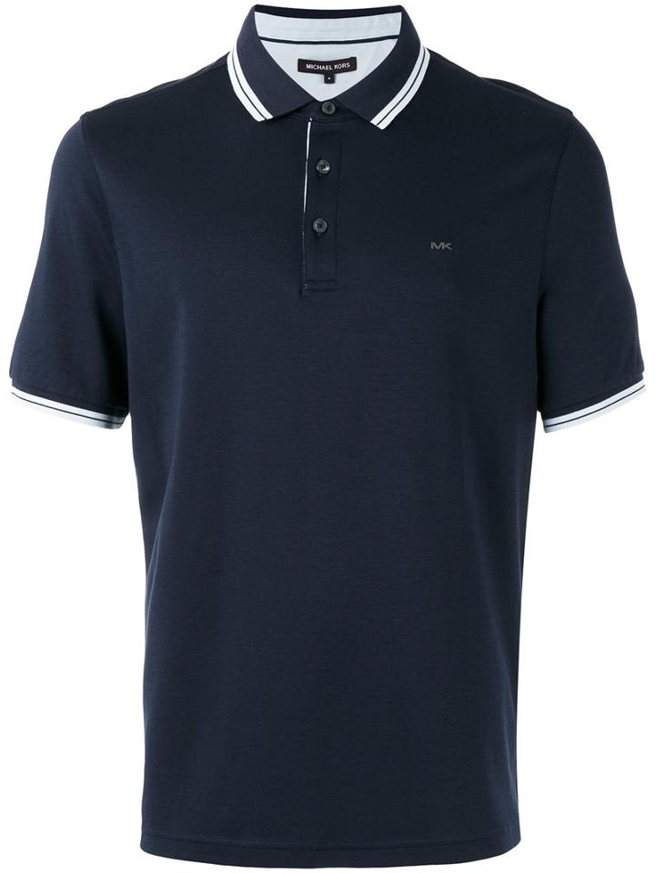 Michael Kors Manhattan Polo Shirt, Men's, Size: Large, Blue, Cotton