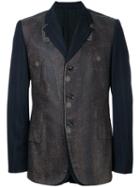 Comme Des Garçons Pre-owned Pinstripe Trompe L'oeil Blazer - Blue
