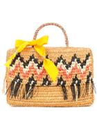 Sensi Studio La Cartera Zigzag Pattern Handbag - Brown