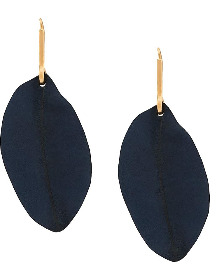 Marni Leaf Earrings - Blue