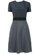 Stella Mccartney - Tie Print Short Sleeve Dress - Women - Silk/polyamide/latex - 46, Blue, Silk/polyamide/latex