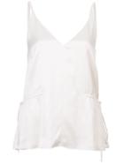 Derek Lam 10 Crosby V-neck Cami With Side Ties - White