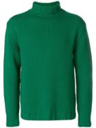Closed Turtleneck Knit Sweater - Green