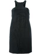 Dsquared2 Beaded Palm Tree Dress, Women's, Size: 40, Black, Silk/sheep Skin/shearling/polyester/glass